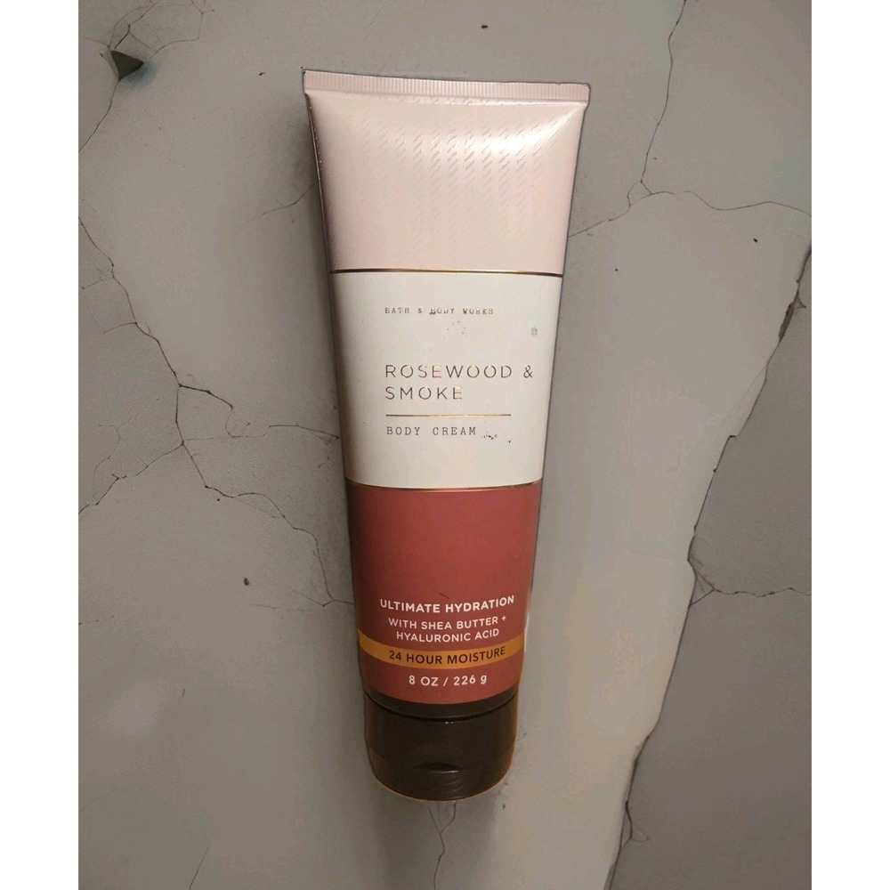 Bath & Body Works ROSEWOOD & SMOKE Body Cream 8 oz NEW